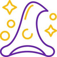 Witch Hat Line Two Color Icon vector