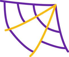 Spider Web Line Two Color Icon vector