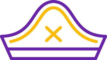 Pirate Hat Line Two Color Icon vector