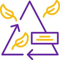 Zero Emission Line Two Color Icon vector