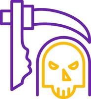 Death Line Two Color Icon vector