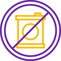 No Fossil Fuels Line Two Color Icon vector