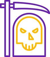 Grim Reaper Line Two Color Icon vector