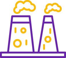 Geothermal Energy Line Two Color Icon vector
