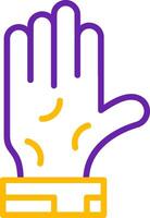 Raise Hand Line Two Color Icon vector