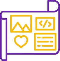 Mockup Line Two Color Icon vector