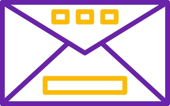 Mail Line Two Color Icon vector