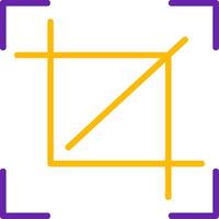 Crop Line Two Color Icon vector