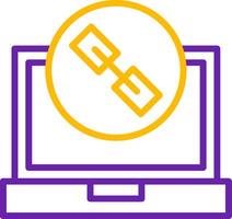 Link Line Two Color Icon vector