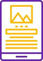 Flat Design Line Two Color Icon vector
