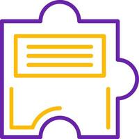Puzzle Line Two Color Icon vector