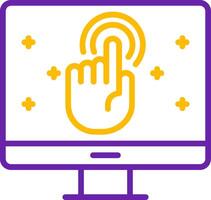 Call To Action Line Two Color Icon vector