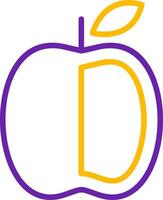 Apple Line Two Color Icon vector