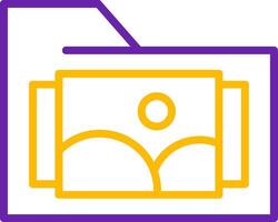 Images Folder Line Two Color Icon vector