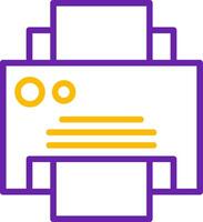 Printer Line Two Color Icon vector