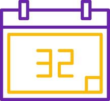 Calendar Line Two Color Icon vector