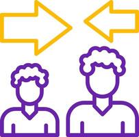 Mediator Line Two Color Icon vector