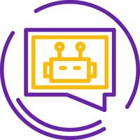 Auto Reply Line Two Color Icon vector