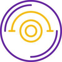 Compact Disc Line Two Color Icon vector