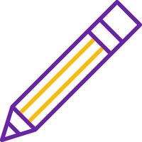 Pencil Line Two Color Icon vector