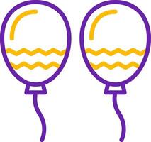 Balloons Line Two Color Icon vector