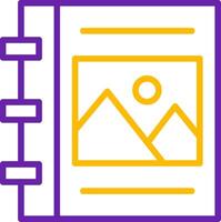 Album Line Two Color Icon vector