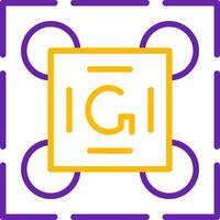 Gestalt Principles Line Two Color Icon vector