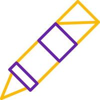 Crayon Line Two Color Icon vector