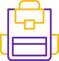 Backpack Line Two Color Icon vector