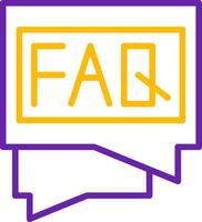 FAQ Line Two Color Icon vector