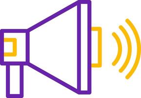Megaphone Line Two Color Icon vector
