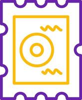 Chip Line Two Color Icon vector