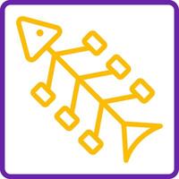 Fishbone Diagram Line Two Color Icon vector