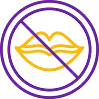 No Speak Line Two Color Icon vector