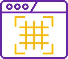 Grid Line Two Color Icon vector