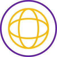Globe Line Two Color Icon vector