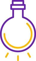 Light Bulb Line Two Color Icon vector