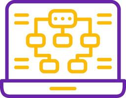 Information Architecture Line Two Color Icon vector