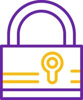 Padlock Line Two Color Icon vector
