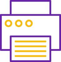 Fax Line Two Color Icon vector