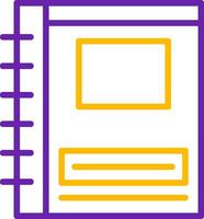 Notebook Line Two Color Icon vector