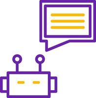 Chatbot Line Two Color Icon vector