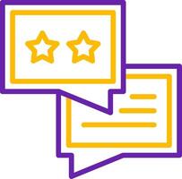 Feedback Line Two Color Icon vector