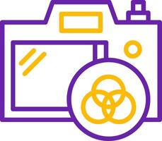 Camera Filter Line Two Color Icon vector