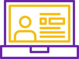 Profile Line Two Color Icon vector