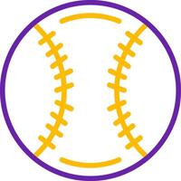 Baseball Line Two Color Icon vector