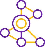 Network Line Two Color Icon vector