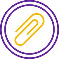 Paper Clip Line Two Color Icon vector