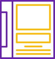 Dictionary Line Two Color Icon vector