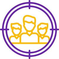 Focus Group Line Two Color Icon vector
